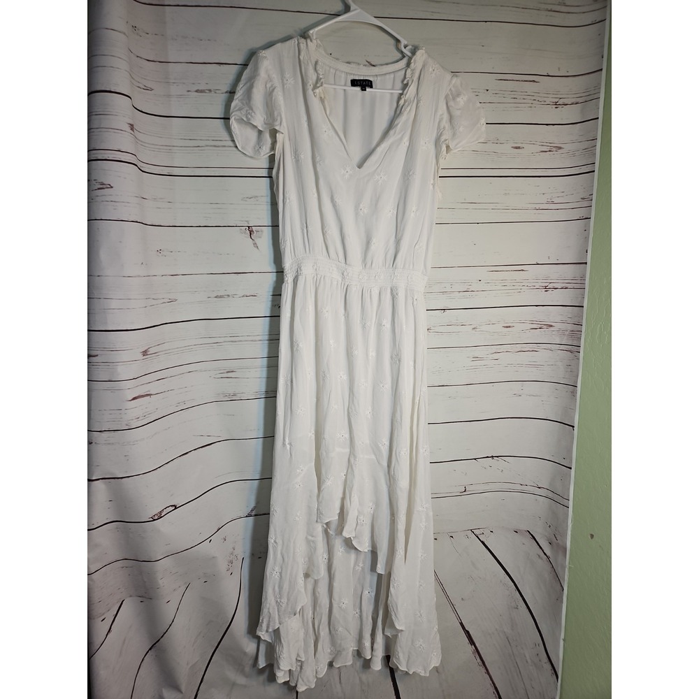 1.‎ State White High - Low Hem Dress Medium